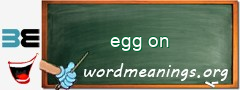 WordMeaning blackboard for egg on